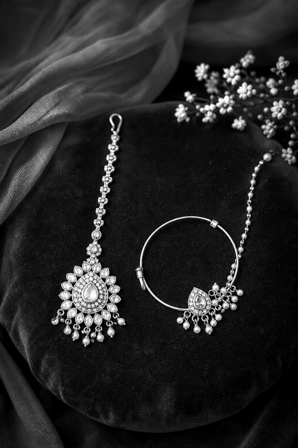 Maang Tikka & Nath — Artificial Ornaments